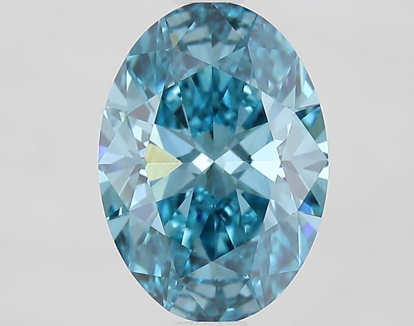 2.01 Ct. Fancy Vivid Blue Oval Lab Grown Diamond