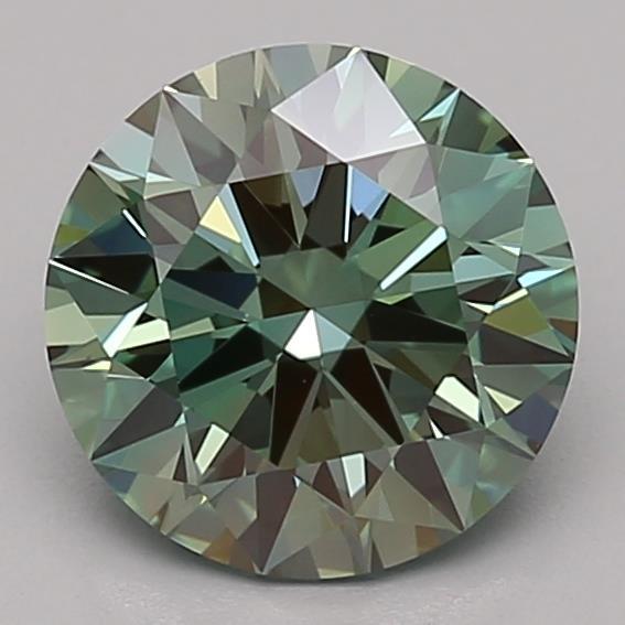 1.66 Ct. Fancy Intense Green Round Lab Grown Diamond