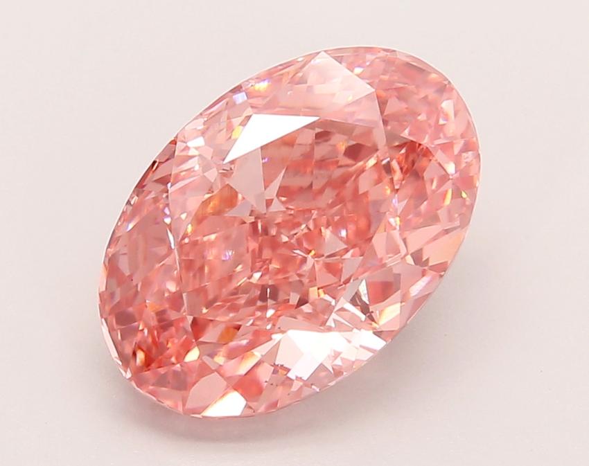 4.42 Ct. Fancy Vivid Pink Oval Lab Grown Diamond