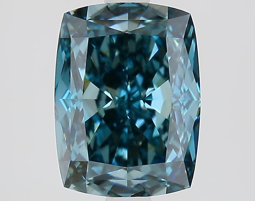 3.09 Ct. Fancy Intense Blue Cushion Lab Grown Diamond