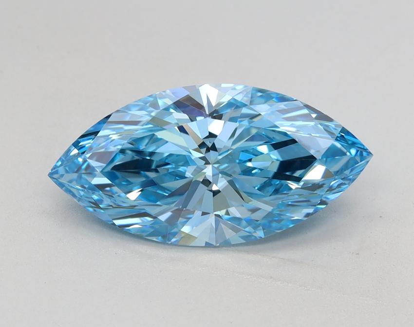 1.87 Ct. Fancy Vivid Blue Marquise Lab Grown Diamond