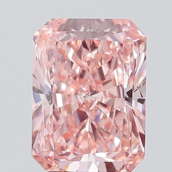 3.09 Ct. Fancy Vivid Pink Radiant Lab Grown Diamond