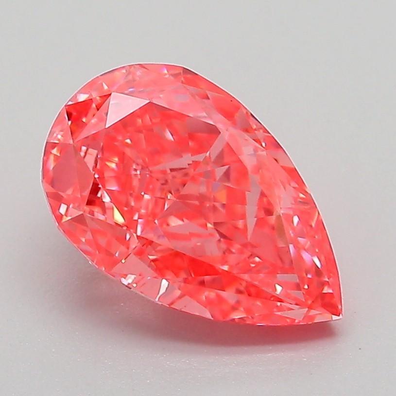2.13 Ct. Fancy Vivid Pink Pear Lab Grown Diamond
