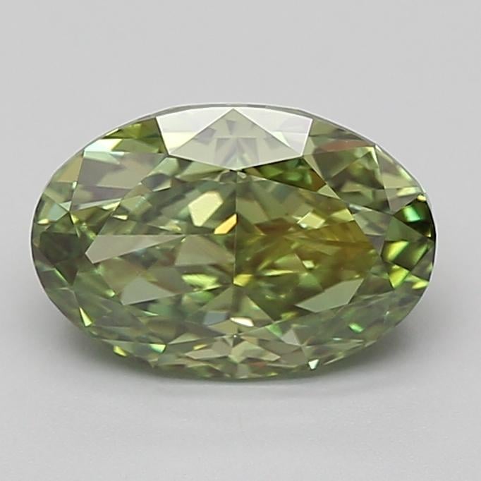 2.27 Ct. Fancy Vivid Green Oval Lab Grown Diamond
