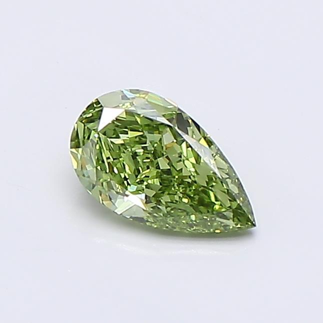 0.51 Ct. Fancy Vivid Green Pear Lab Grown Diamond