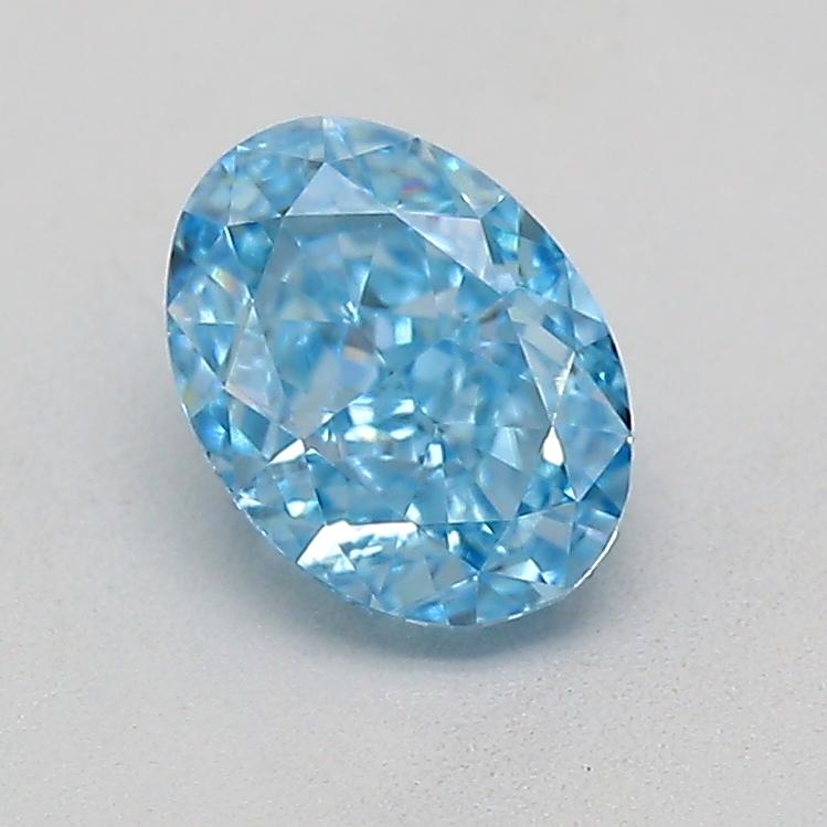 0.55 Ct. Fancy Vivid  Blue Oval Lab Grown Diamond
