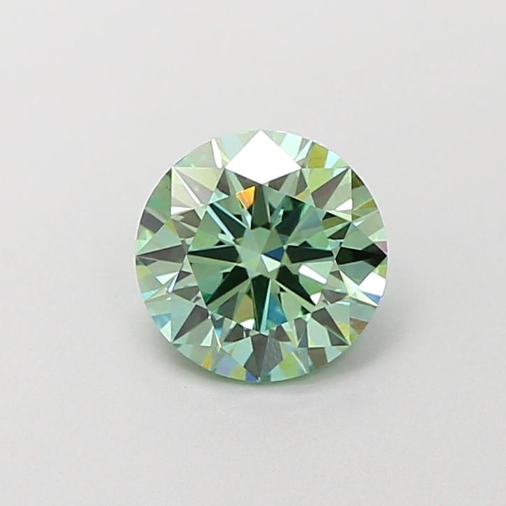 1.01 Ct. Fancy Vivid Green Round Lab Grown Diamond