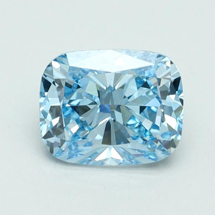 1.00 Ct. Fancy Vivid Blue Cushion Lab Grown Diamond