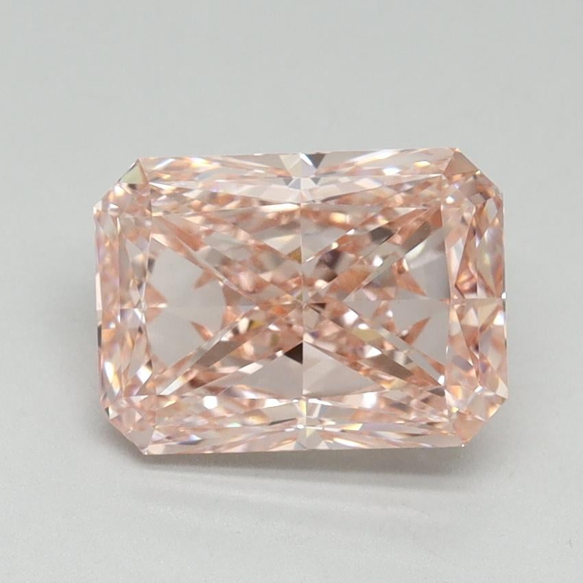 2.42 Ct. Fancy Vivid Pink Radiant Lab Grown Diamond