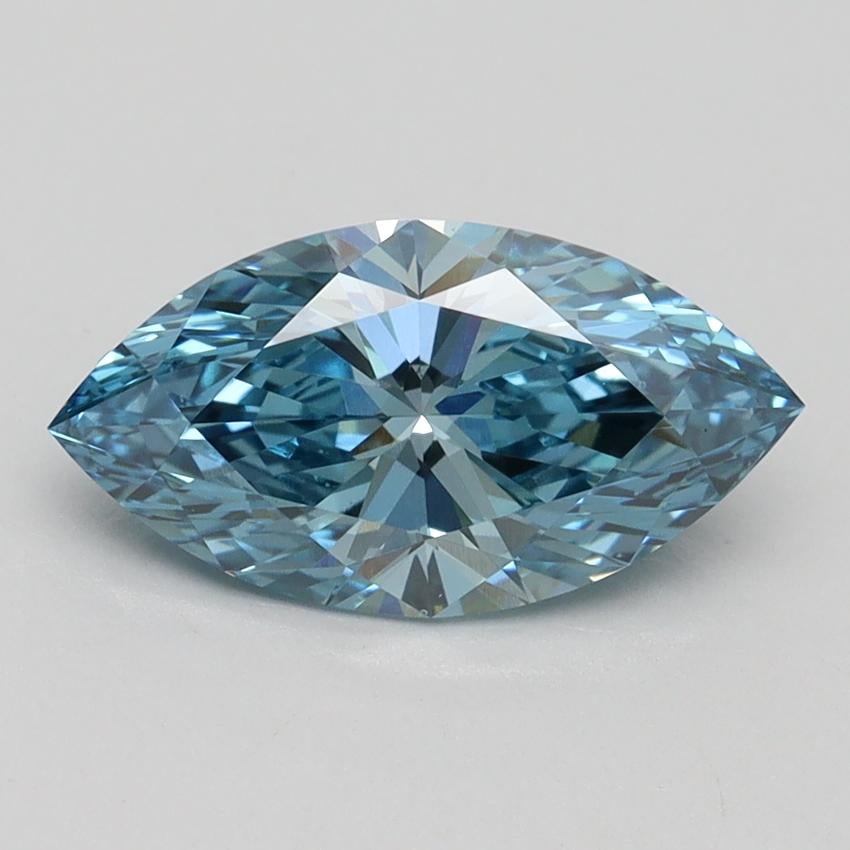 1.68 Ct. Fancy Vivid Blue Marquise Lab Grown Diamond