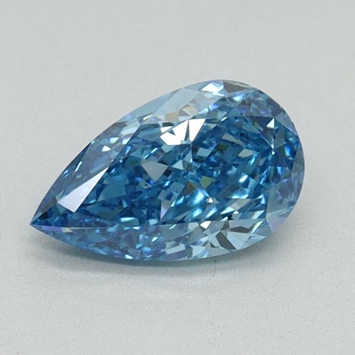 0.64 Ct. Fancy Vivid Blue Pear Lab Grown Diamond