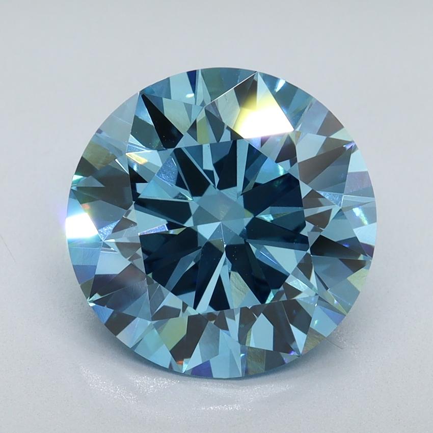 4.11 Ct. Fancy Vivid Blue Round Lab Grown Diamond
