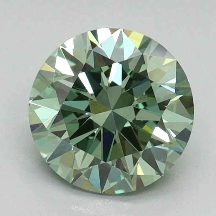 1.33 Ct. Fancy Vivid Green Round Lab Grown Diamond