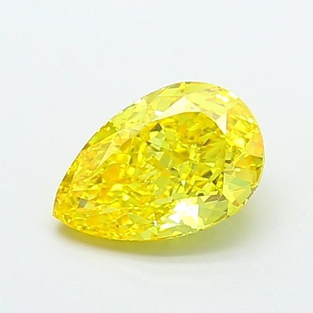 1.73 Ct. Fancy Vivid  Yellow Pear Lab Grown Diamond