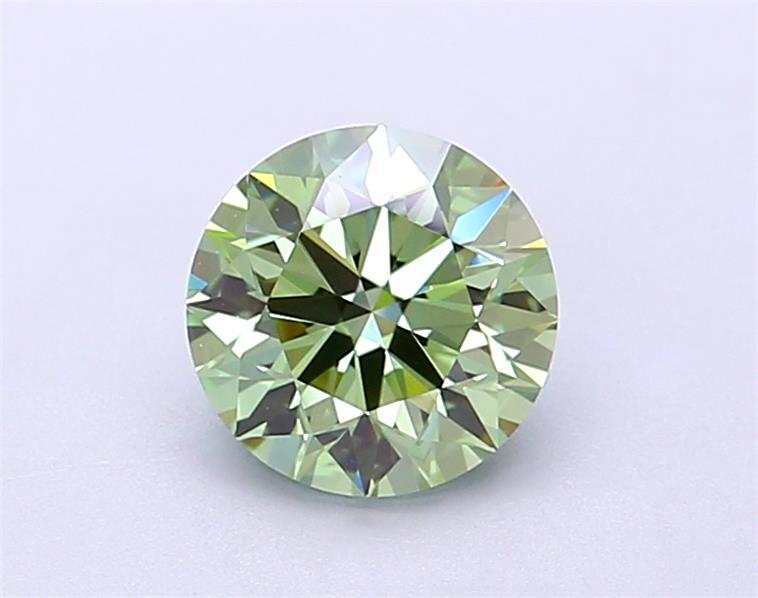 1.18 Ct. Fancy Vivid Green Round Lab Grown Diamond