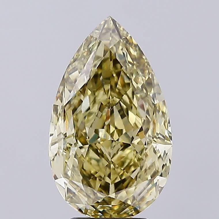 5.61 Ct. Fancy Yellow Pear Lab Grown Diamond