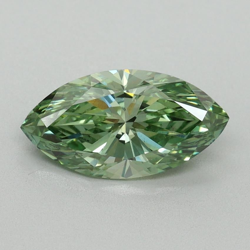 1.54 Ct. Fancy Vivid Pacific Green Marquise Lab Grown Diamond