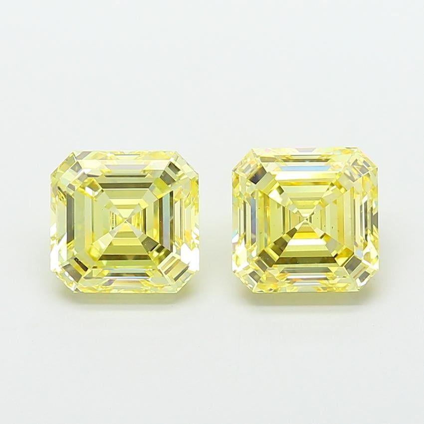 3.01 Ct. Fancy Yellow Asscher Lab Grown Diamond