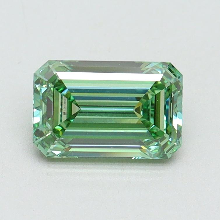 0.93 Ct. Fancy Vivid Green Emerald Lab Grown Diamond