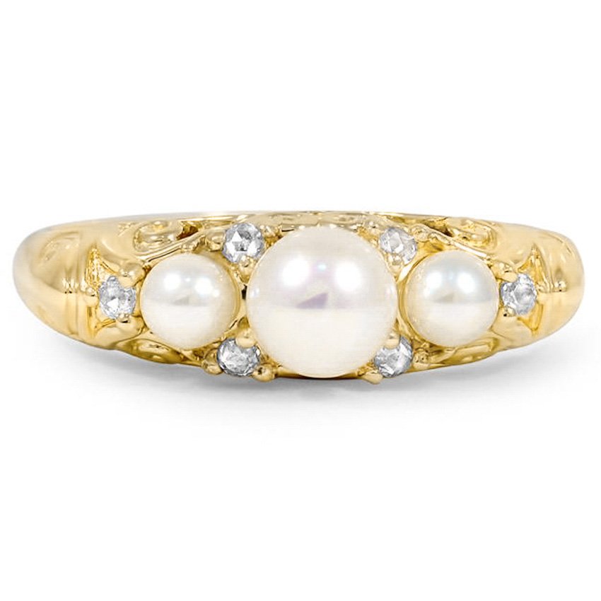 Custom Rosy Vintage Reproduction Ring