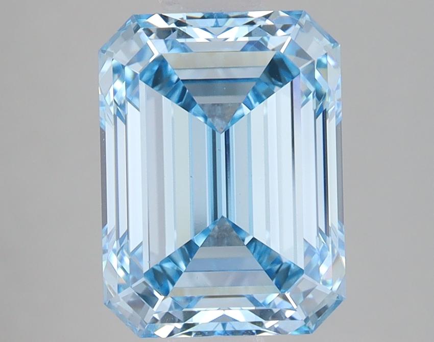 3.76 Ct. Fancy Intense Blue Emerald Lab Grown Diamond
