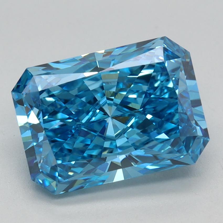 2.59 Ct. Fancy Vivid Blue Radiant Lab Grown Diamond