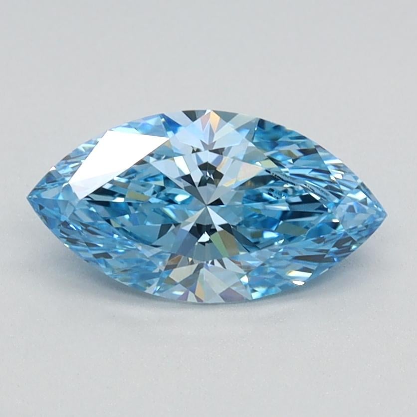 0.78 Ct. Fancy Vivid Blue Marquise Lab Grown Diamond