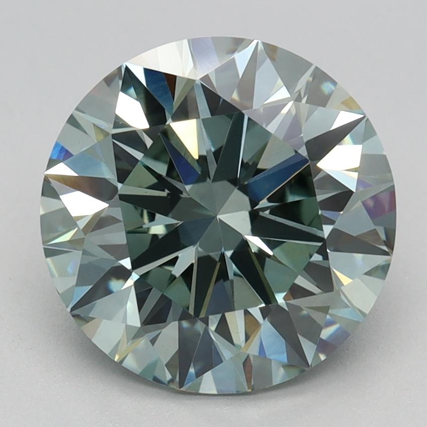 2.69 Ct. Fancy Intense Green Round Lab Grown Diamond