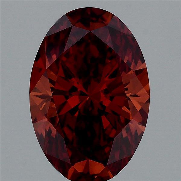 2.17 Ct. Fancy Deep Orange Oval Lab Grown Diamond