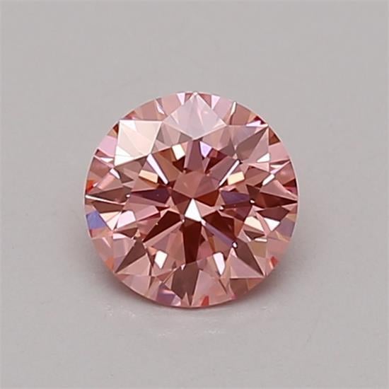 0.42 Ct. Fancy Vivid Pink Round Lab Grown Diamond