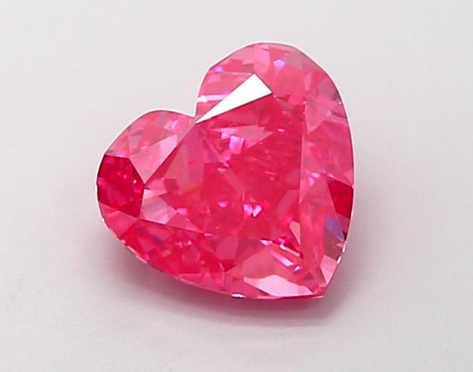 1.61 Ct. Fancy Vivid  Pink Heart Lab Grown Diamond
