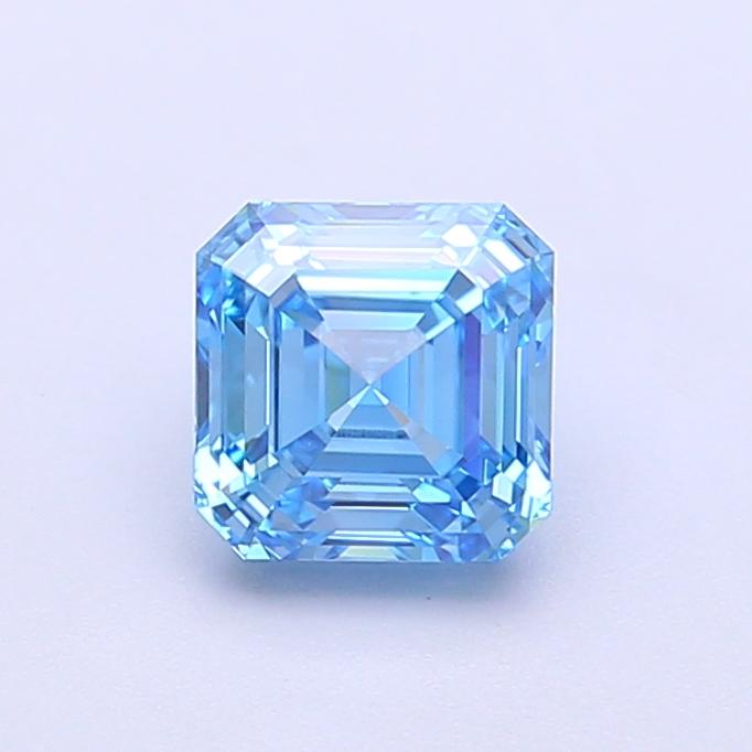 1.07 Ct. Fancy Vivid Blue Asscher Lab Grown Diamond
