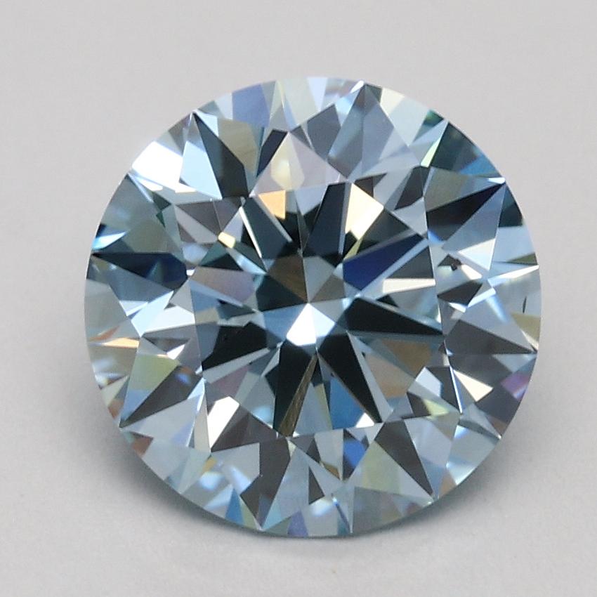 1.92 Ct. Fancy Intense Blue Round Lab Grown Diamond