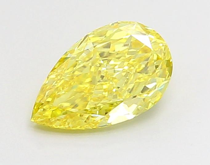 0.75 Ct. Fancy Vivid Yellow Pear Lab Grown Diamond