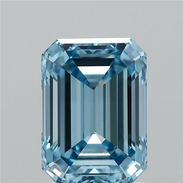 2.06 Ct. Fancy Vivid Blue Emerald Lab Grown Diamond