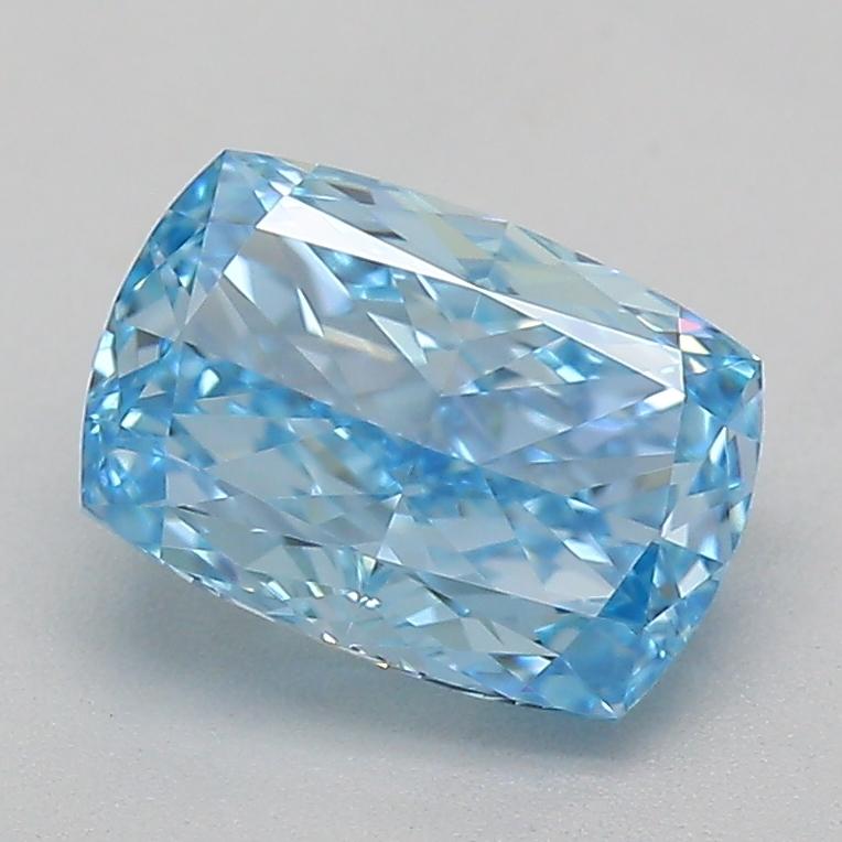 1.02 Ct. Fancy Vivid  Blue Cushion Lab Grown Diamond