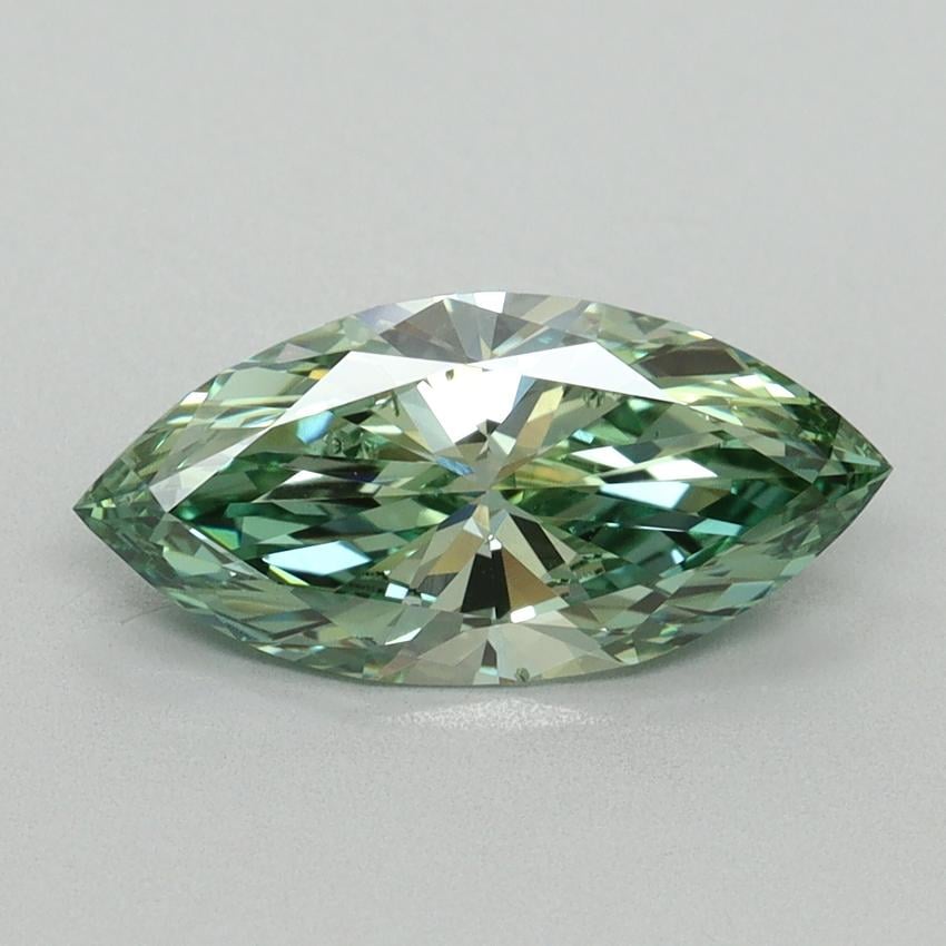 1.54 Ct. Fancy Vivid Green Marquise Lab Grown Diamond