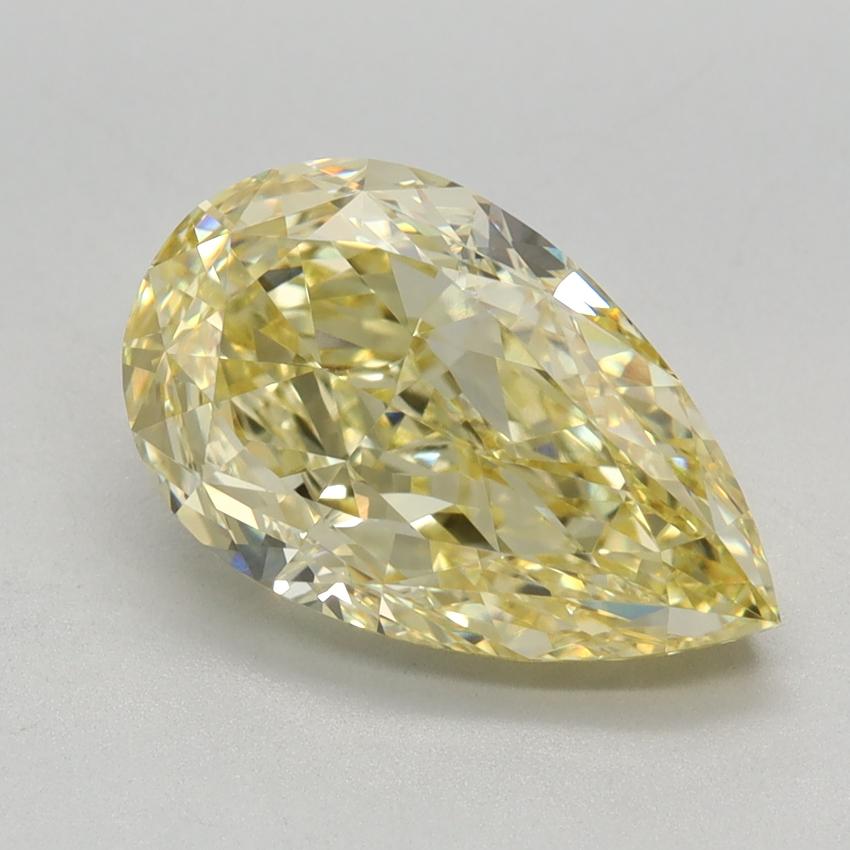 3.16 Ct. Fancy Intense Yellow Pear Lab Grown Diamond