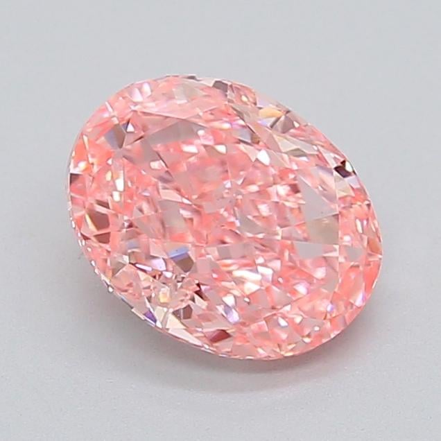 2.11 Ct. Fancy Vivid  Pink Oval Lab Grown Diamond