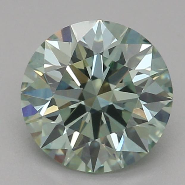 0.77 Ct. Fancy Vivid Green Round Lab Grown Diamond