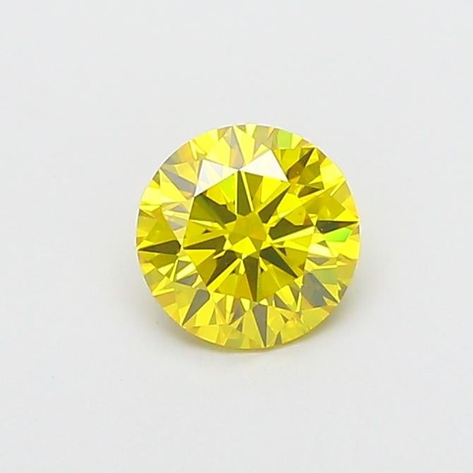 1.08 Ct. Fancy Intense  Yellow Round Lab Grown Diamond