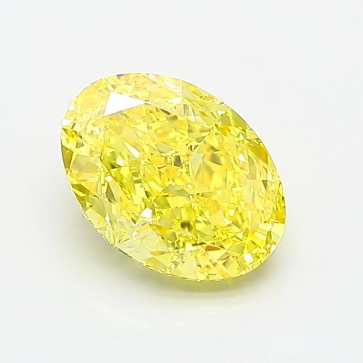 1.50 Ct. Fancy Vivid Yellow Oval Lab Grown Diamond