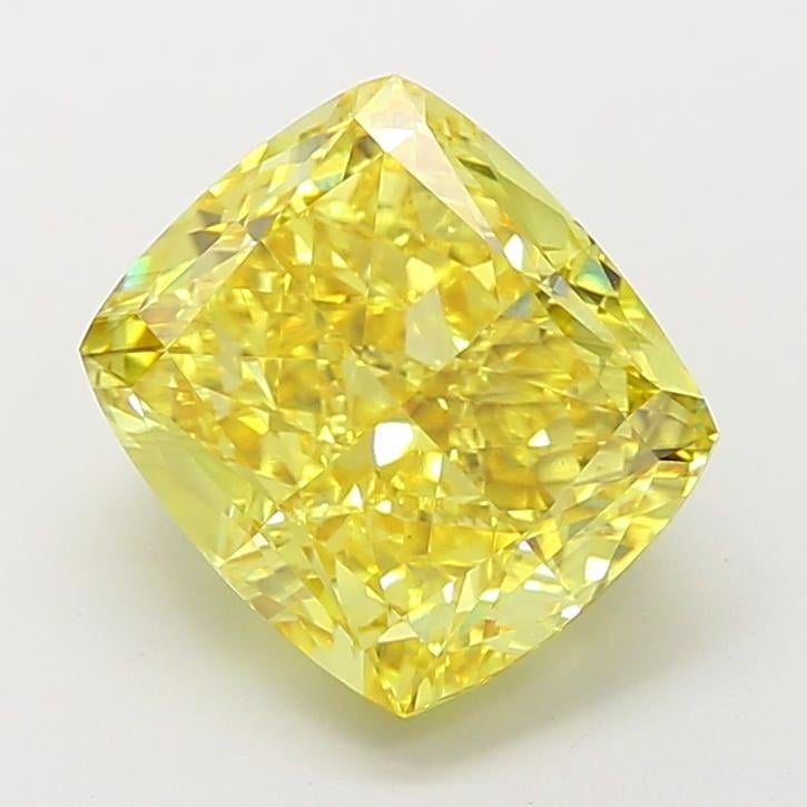 6.03 Ct. Fancy Yellow Cushion Lab Grown Diamond