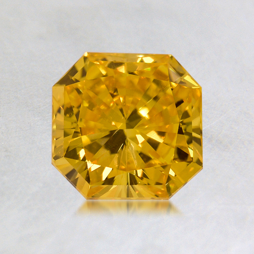 1.01 ct. Lab Grown Fancy Vivid Yellow Radiant Diamond