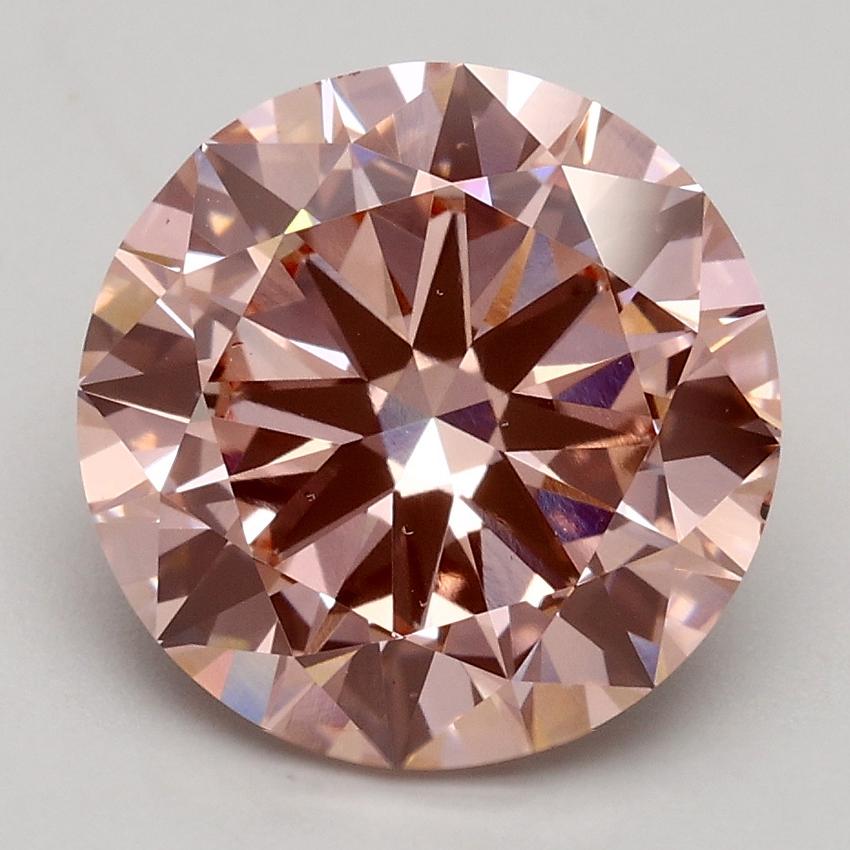 3.01 Ct. Fancy Intense Pink Round Lab Grown Diamond