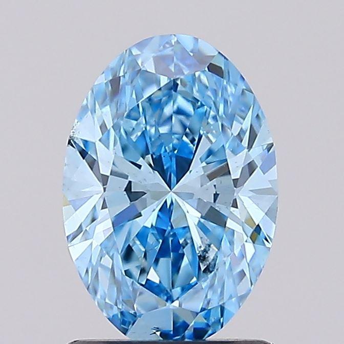 1.32 Ct. Fancy Vivid Blue Oval Lab Grown Diamond