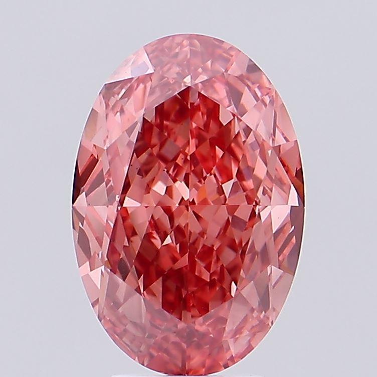 5.03 Ct. Fancy Vivid Pink Oval Lab Grown Diamond