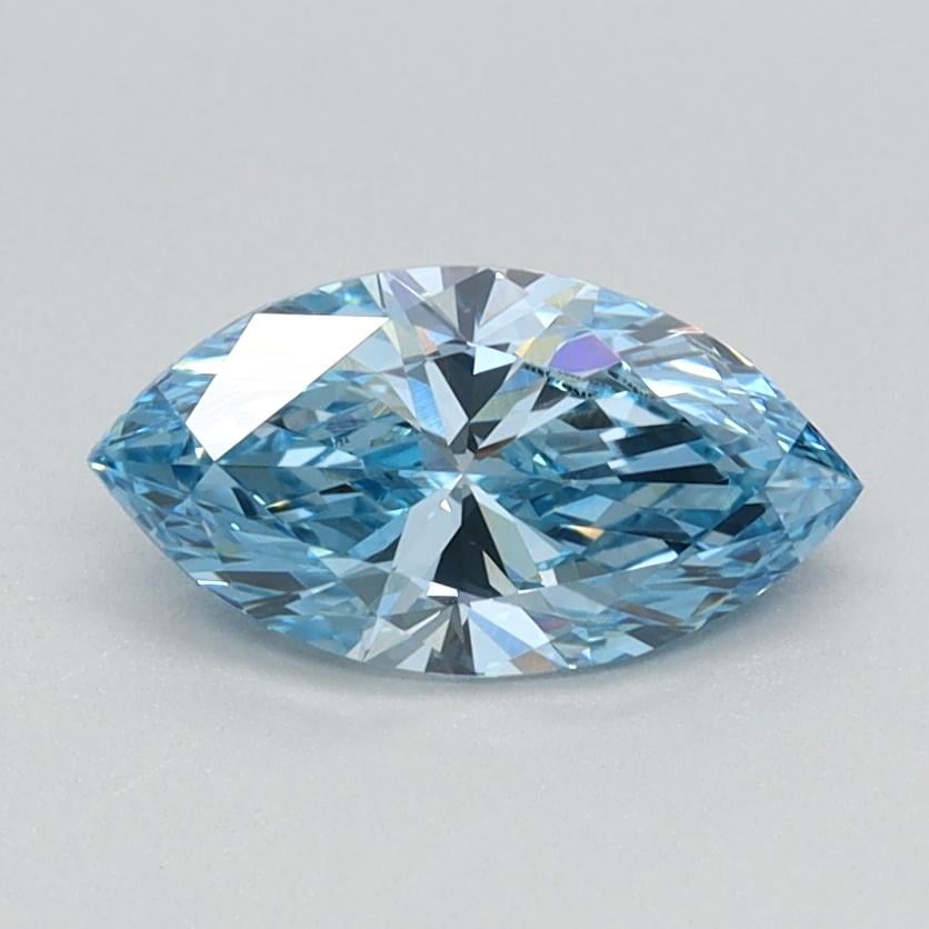 0.70 Ct. Fancy Vivid Blue Marquise Lab Grown Diamond
