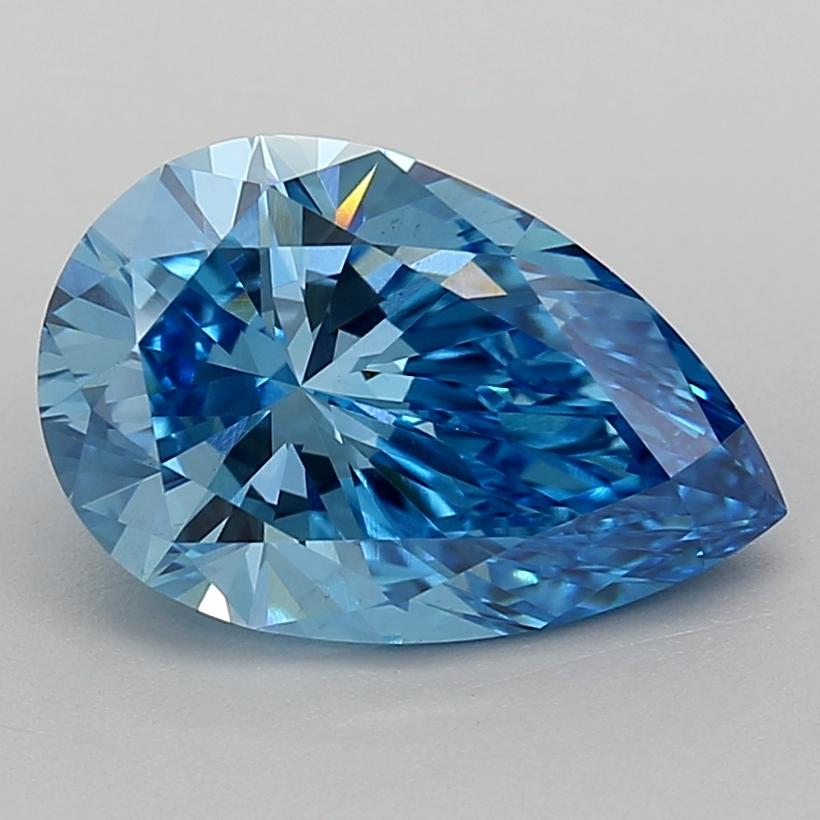 2.25 Ct. Fancy Vivid Blue Pear Lab Grown Diamond