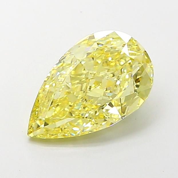 3.18 Ct. Fancy Intense  Yellow Pear Lab Grown Diamond